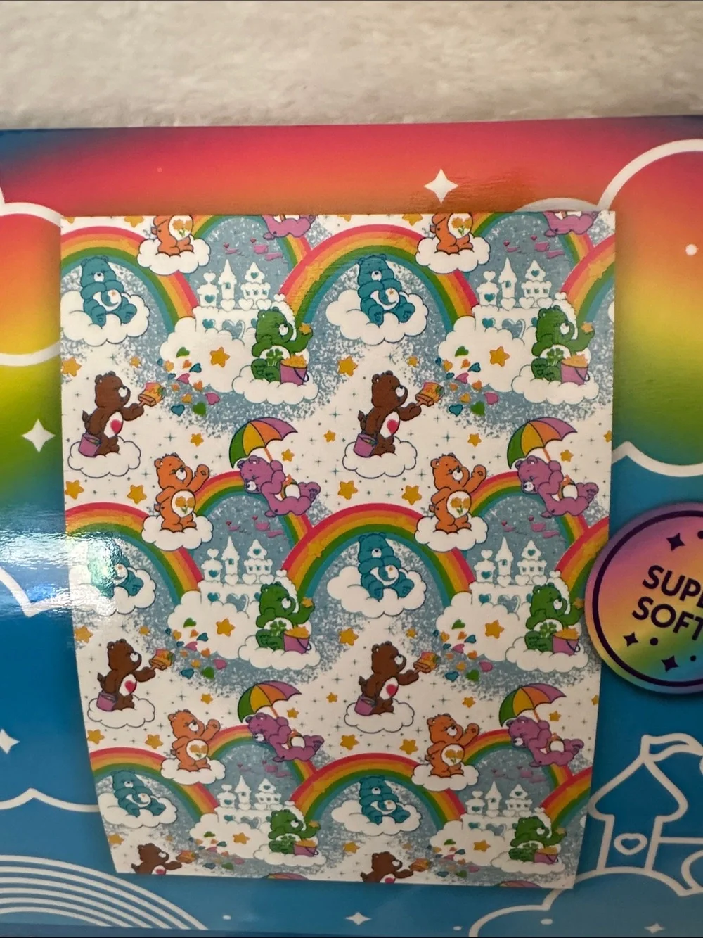 Care Bears Multicolor Rainbow Plush Throw